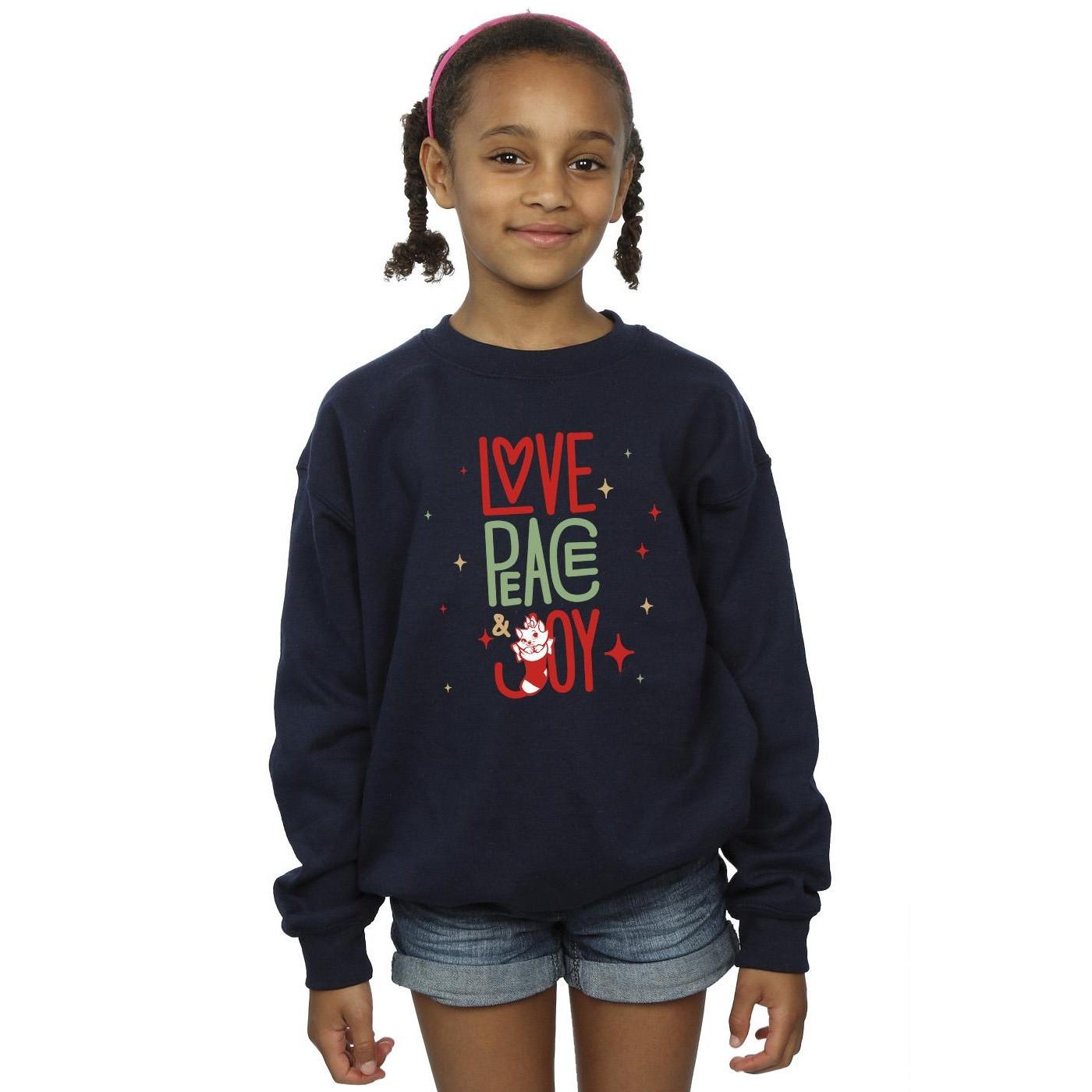 Disney  The Aristocats Marie Love Peace Joy Sweatshirt 