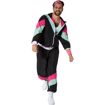 Completo da uomo retrò anni '80,'90,jogging,abbigliamento sportivo