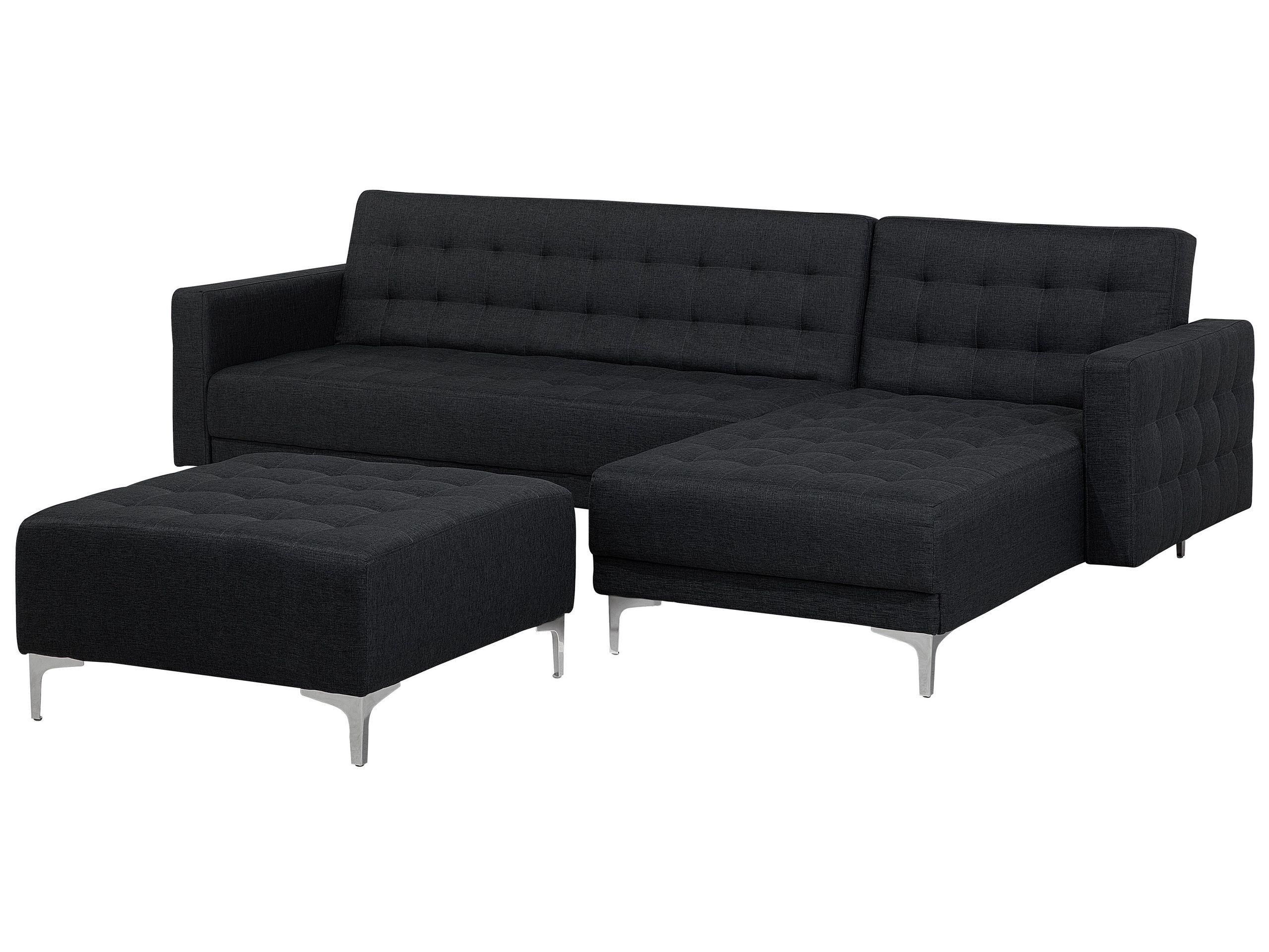 Beliani Ecksofa mit Ottomane aus Polyester Modern ABERDEEN  