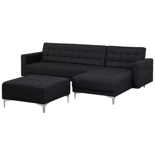 Beliani Ecksofa mit Ottomane aus Polyester Modern ABERDEEN  