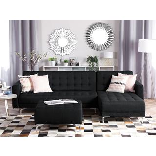 Beliani Ecksofa mit Ottomane aus Polyester Modern ABERDEEN  