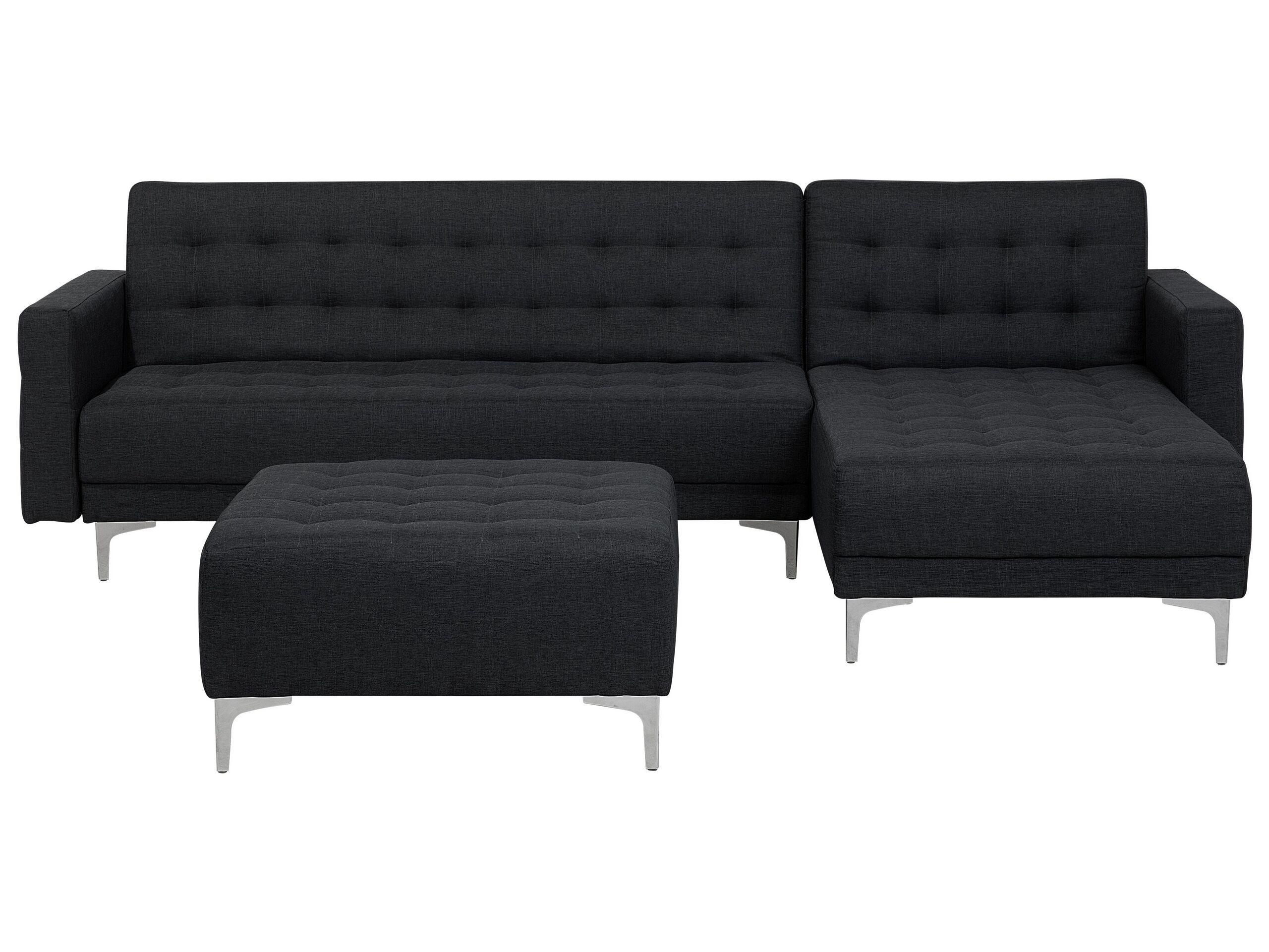 Beliani Ecksofa mit Ottomane aus Polyester Modern ABERDEEN  