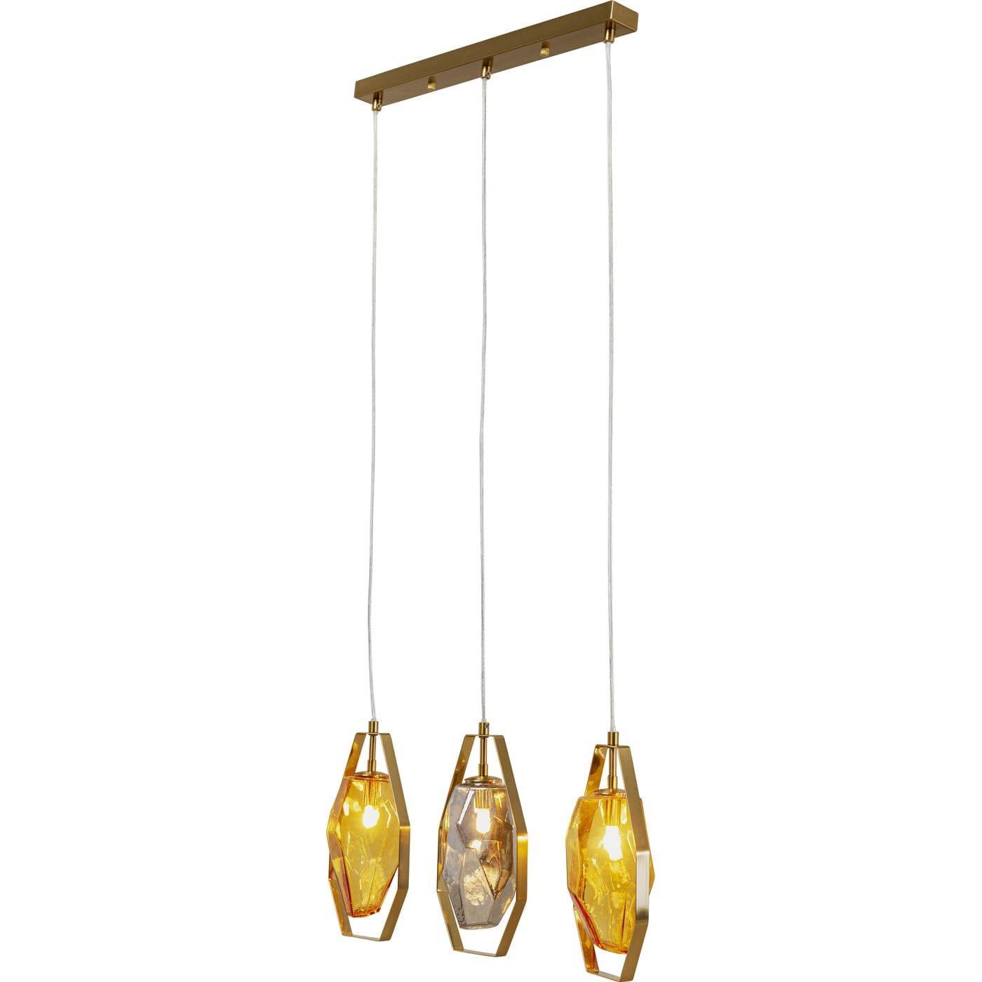 KARE Design Lampe à suspension Diamond Fever Dining laiton  