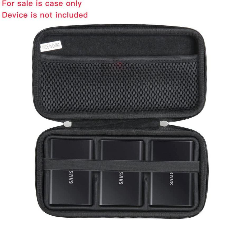 Only-bags.store  Hartschalen-Reisekoffer für externe Festplatte Samsung Portable SSD T7/T7 Shield (Koffer für 3 Festplatten) 