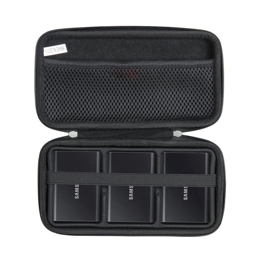Only-bags.store  Hartschalen-Reisekoffer für externe Festplatte Samsung Portable SSD T7/T7 Shield (Koffer für 3 Festplatten) 