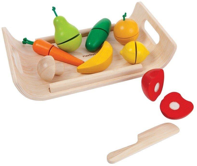 Plantoys  PlanToys Jouets en bois Assortiment de fruits et légumes 