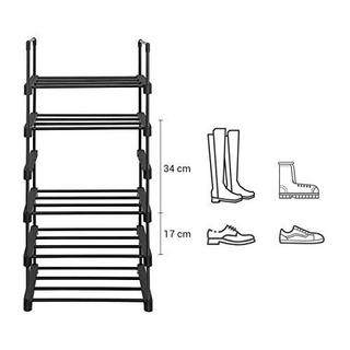 Pricenet Scarpiera salvaspazio a 6 ripiani - Robusto organizer in ferro  