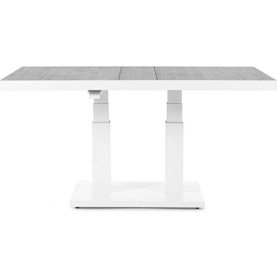 mutoni Garten Couchtisch Truman höhenverstellbar weiss 140x85  