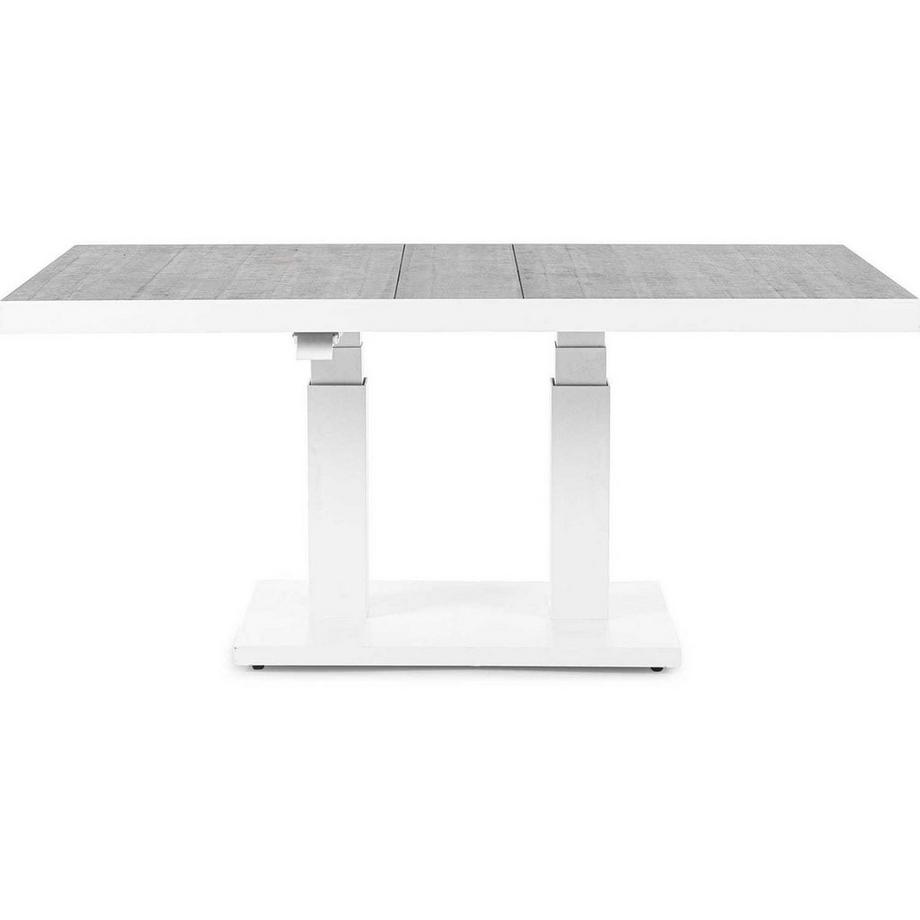 mutoni Garten Couchtisch Truman höhenverstellbar weiss 140x85  