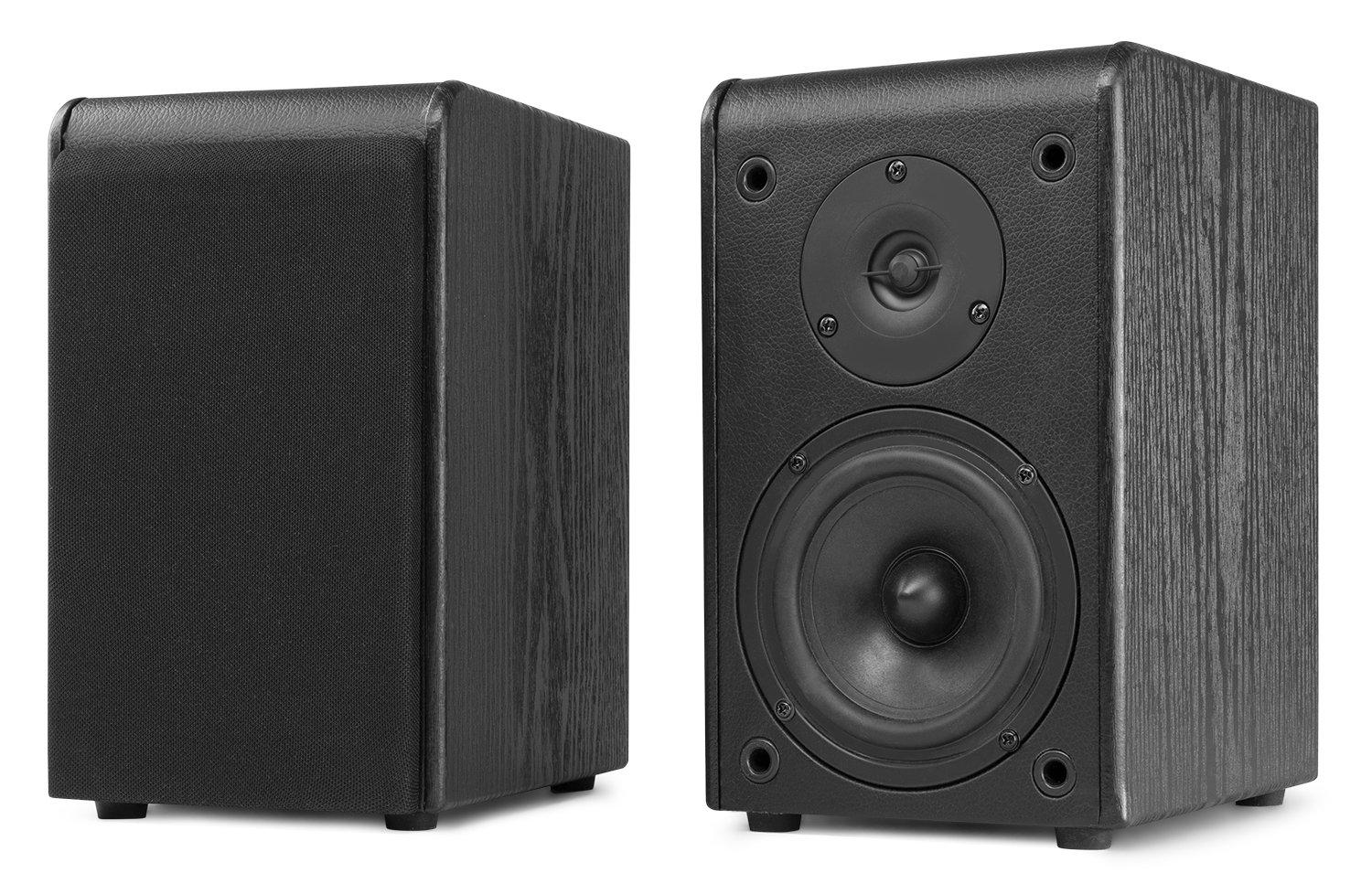 Audizio  RP330 Plattenspieler mit Lautsprechern, schwarz 