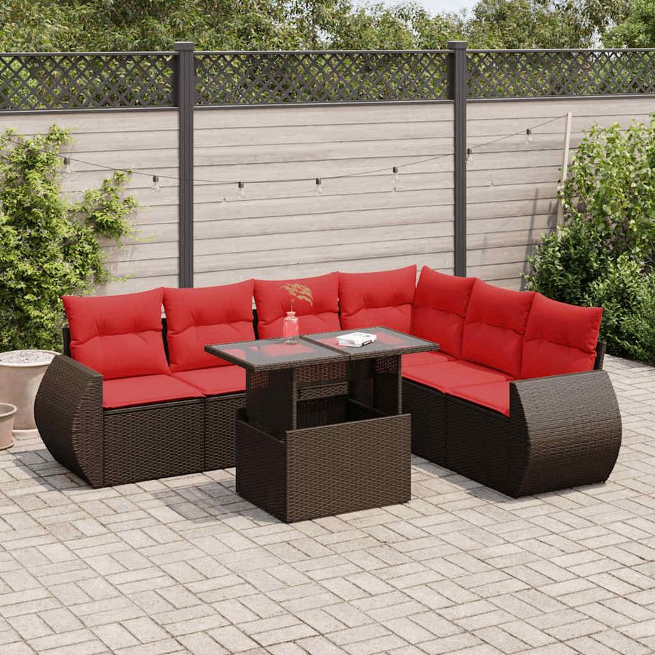 VidaXL set divano da giardino Polirattan  