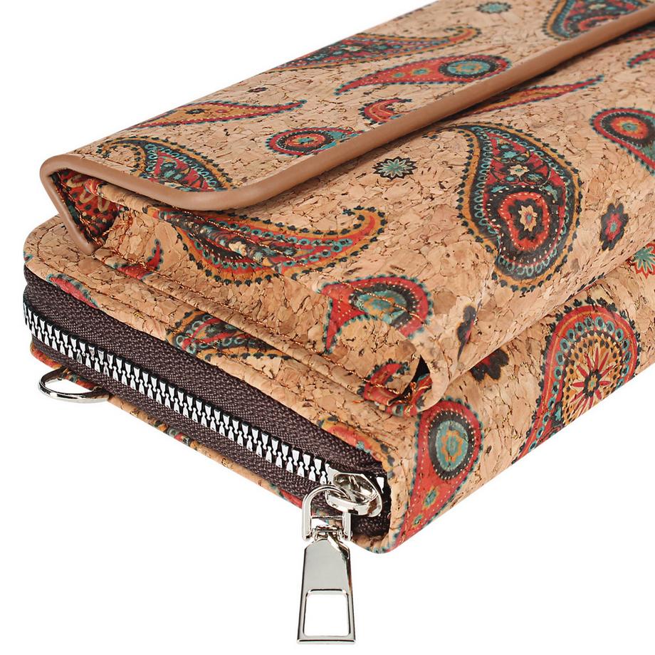 Pochette Liège Double Poche Cachemire