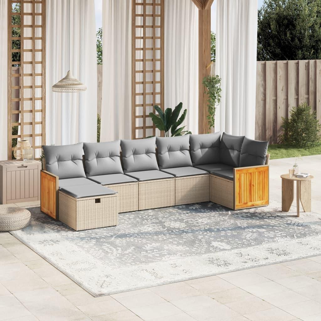 VidaXL set divano da giardino Polirattan  