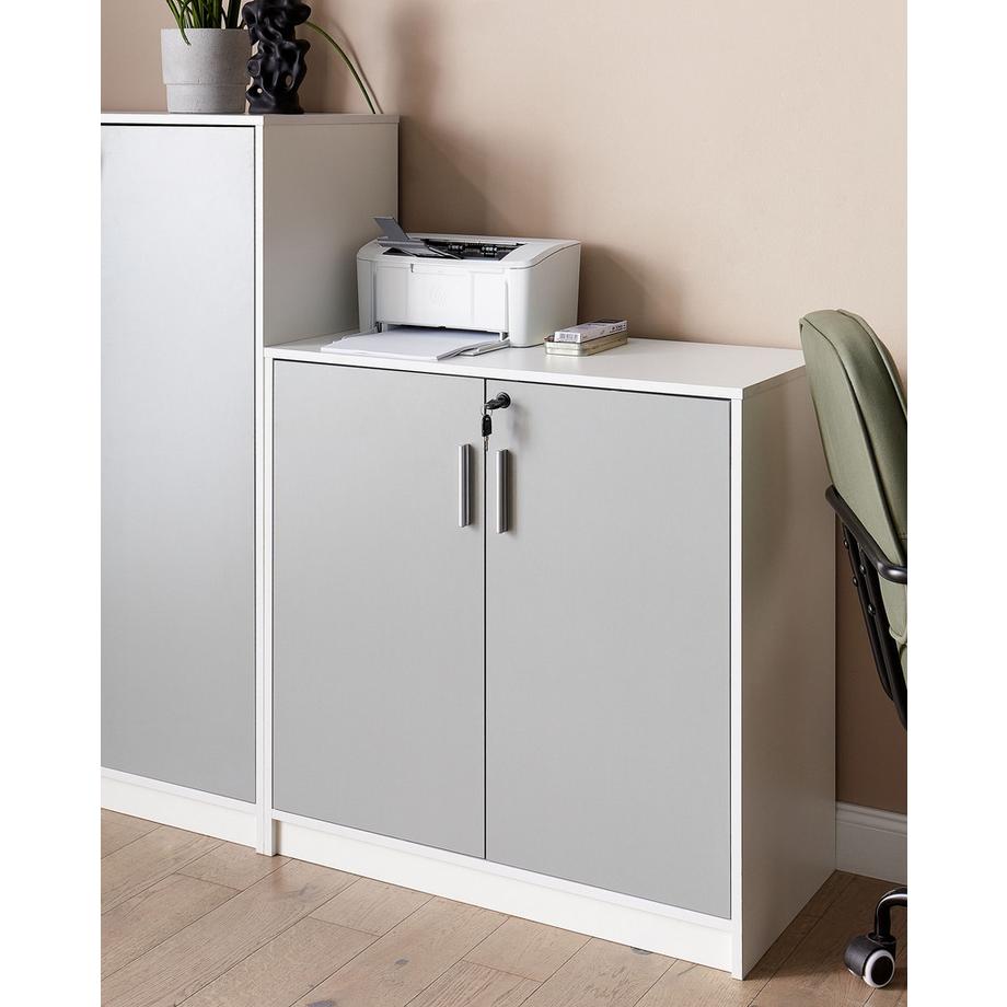 Beliani Büroschrank aus Faserplatte Industriell ZEHNA  