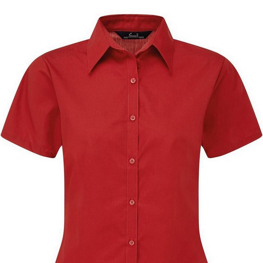 PREMIER Camicetta Popeline Maniche Corte Camicia da Lavoro  