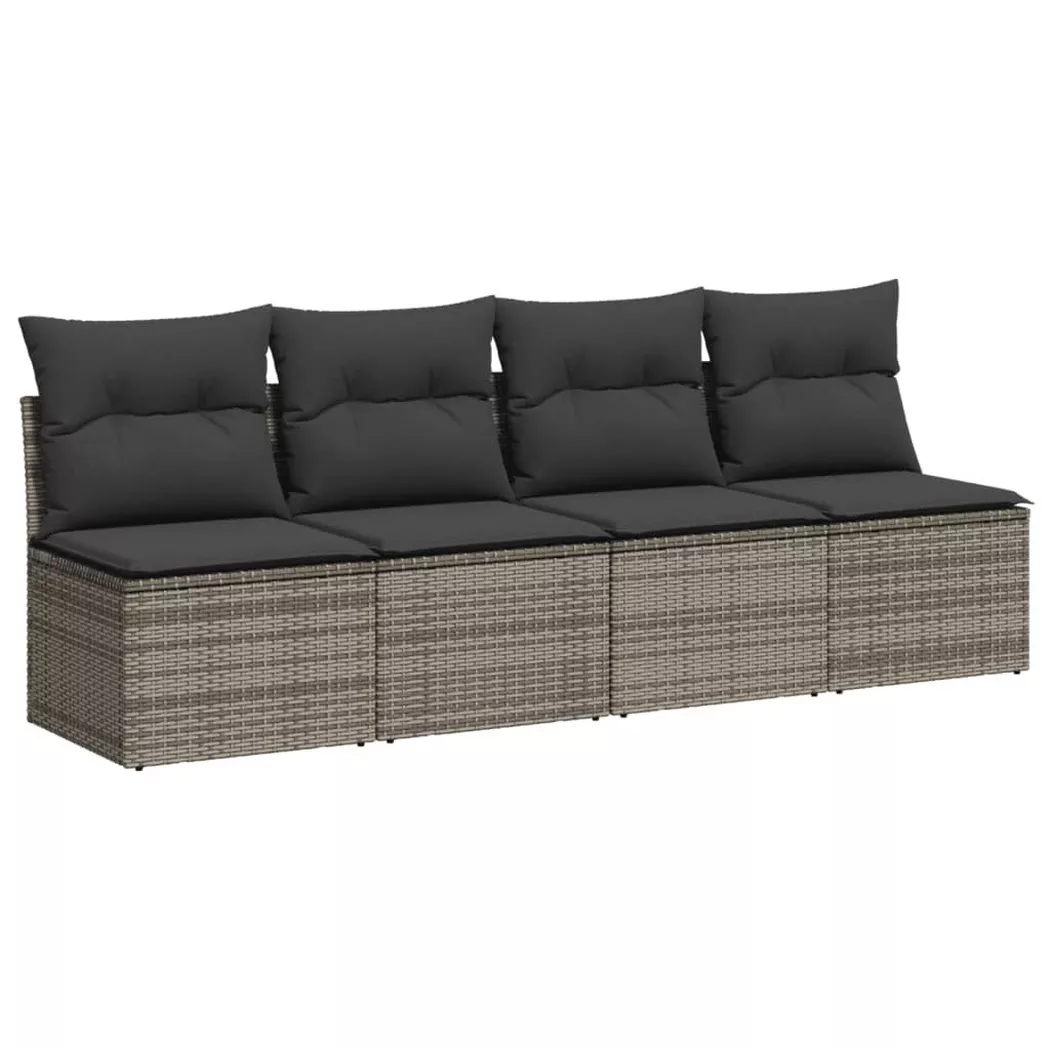 VidaXL - divano da giardino Polirattan, One Size, Grigio