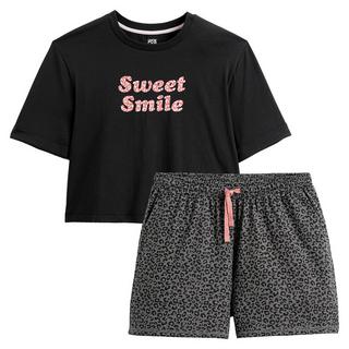 La Redoute Collections  Pyjashort à message et imprimé léopard 