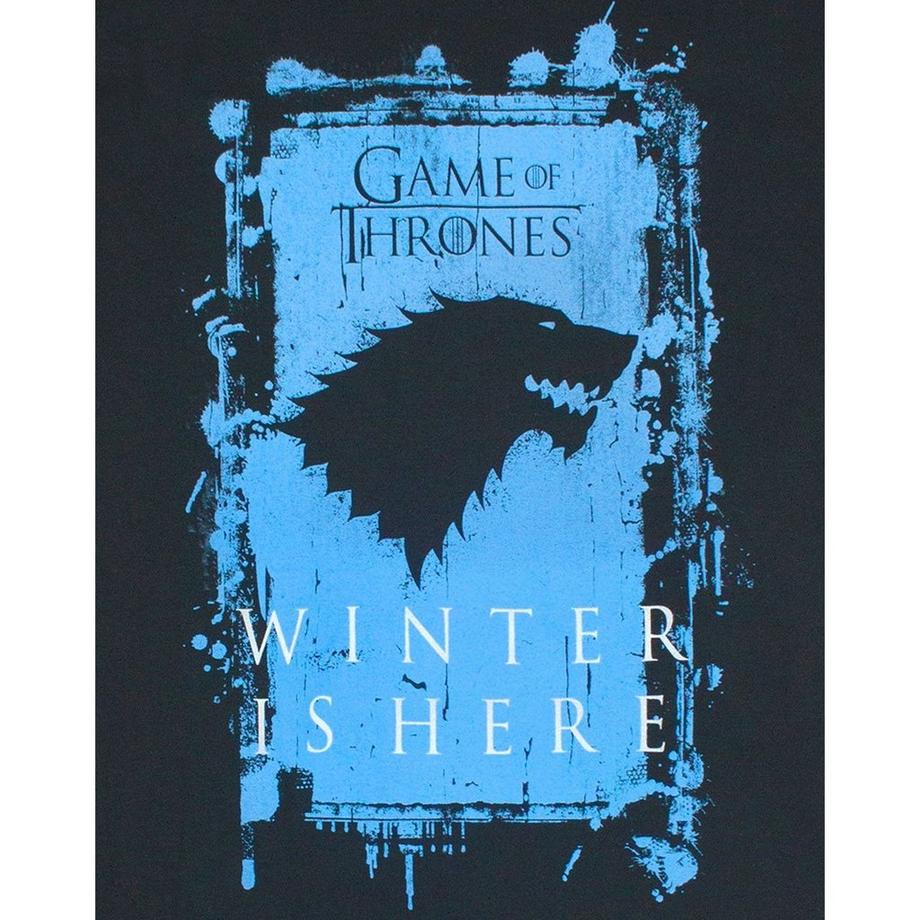 Game of Thrones Game of Thrones Direwolf Stark T-Shirt Vestibilità Regolare  