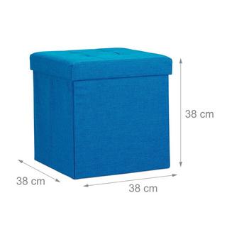 B2X Sgabello pieghevole con contenitore in tessuto di lino  