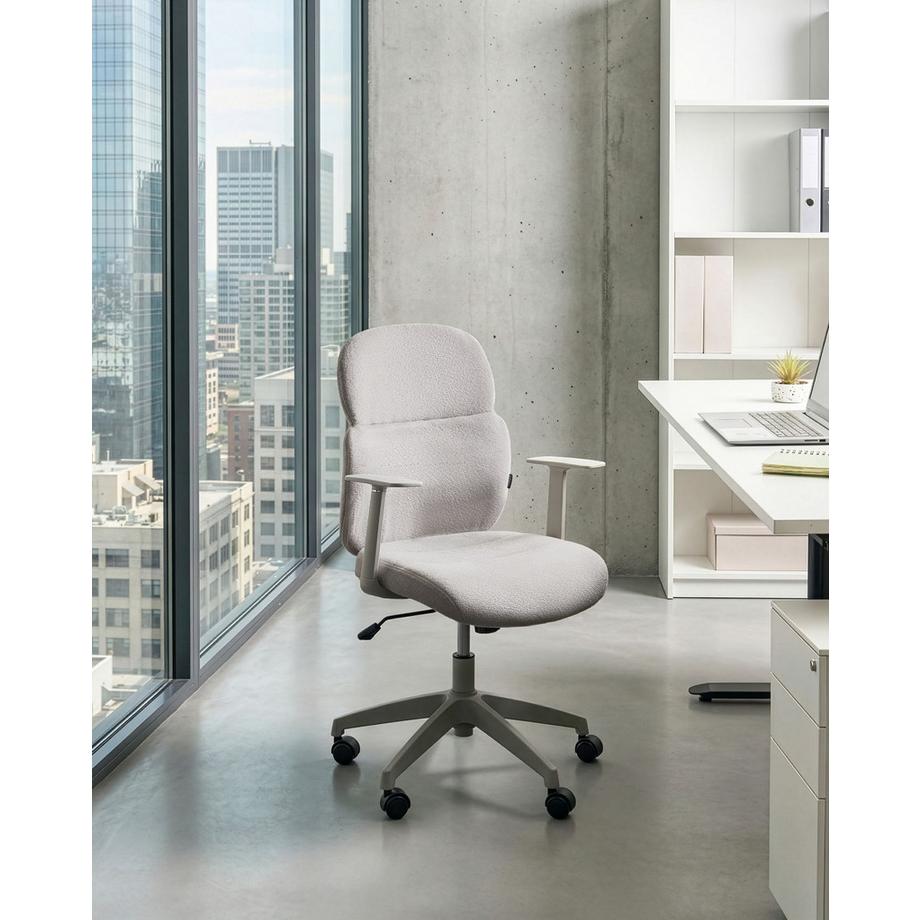 Beliani Chaise de bureau en Tissu Scandinave LEXOR  