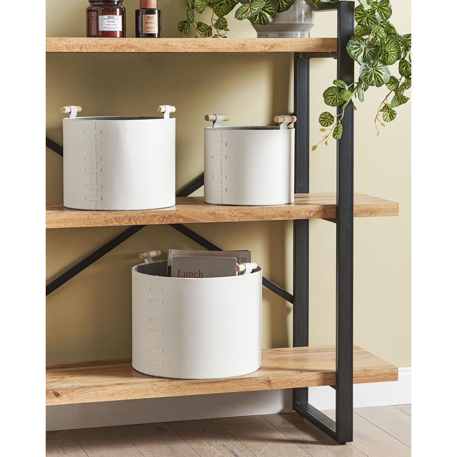 Beliani Korb, Büroaccessoires en Pelle sintetica Moderno ARAM  