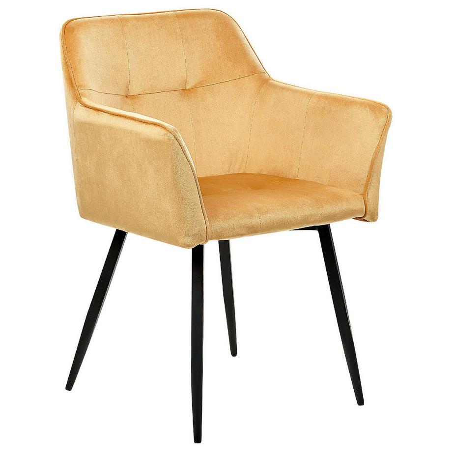 Beliani Lot de 2 chaises de salle à manger en Velours Moderne JASMIN  