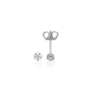 MUAU Schmuck  Diamantohrringe Weissgold 750 Brillanten 0.12ct. 4mm 