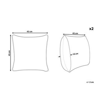 Beliani Gartenkissen 2er Set aus Polyester Modern TSOTYLI  