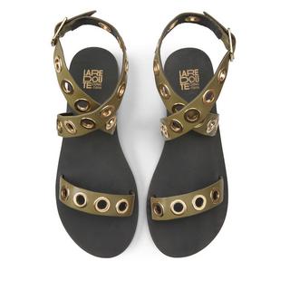 La Redoute Collections  Ledersandalen mit Ösen und Knöchelriemen 