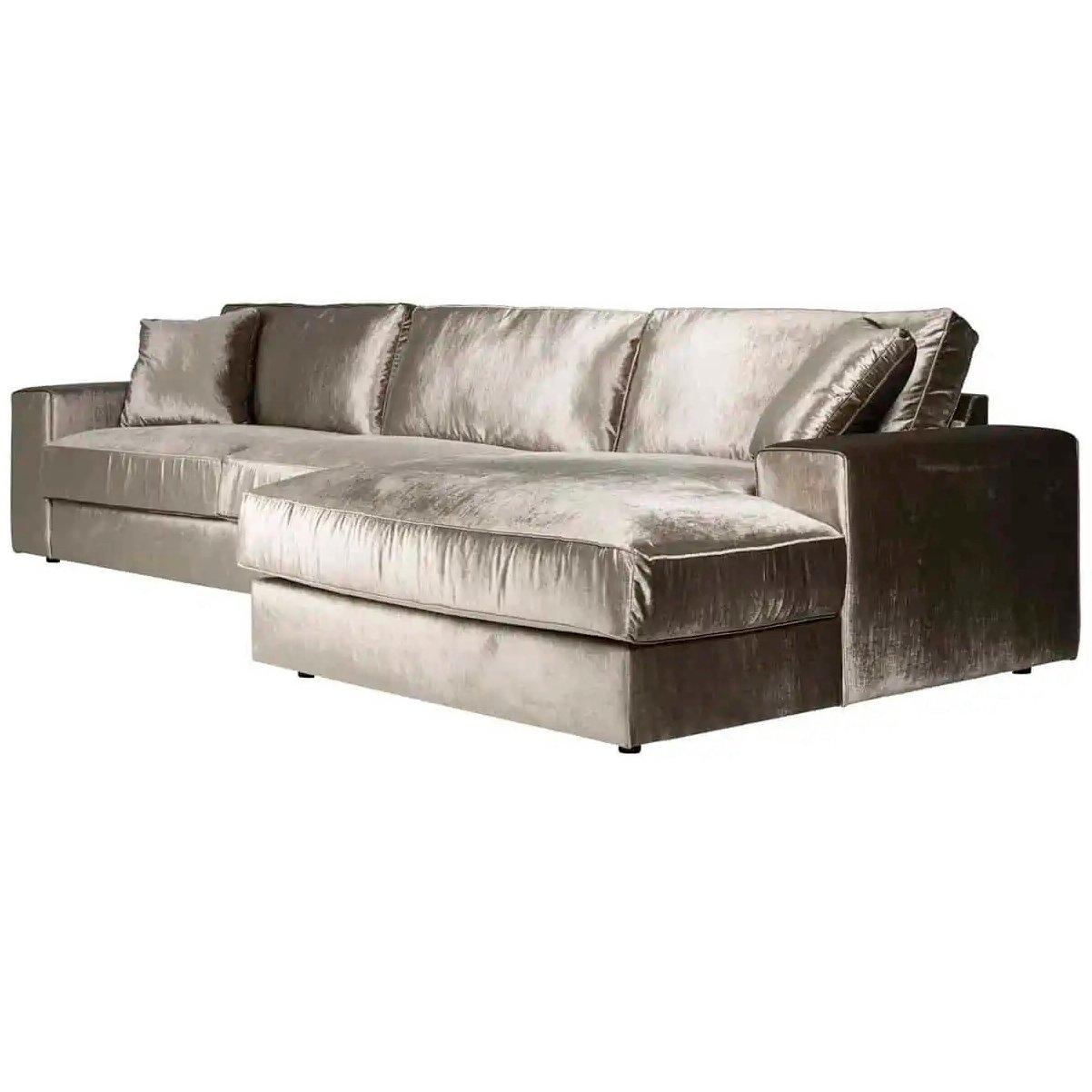 mutoni Ecksofa Santos Ottomane rechts silber 312  