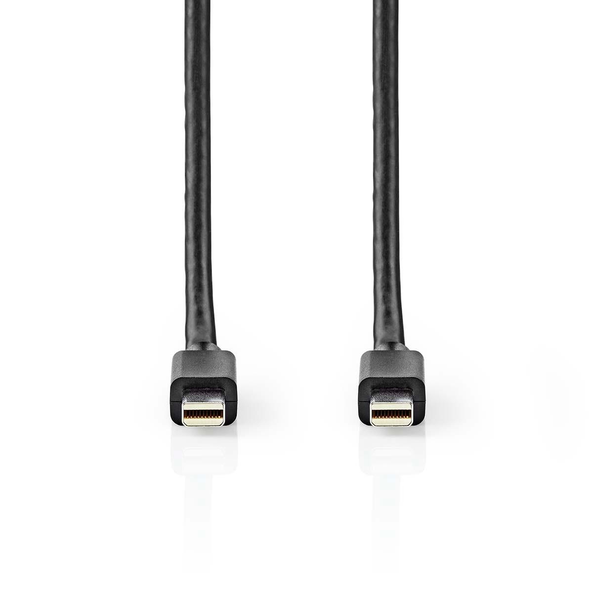 Nedis  Cavo Mini DisplayPort | DisplayPort 1.4 | Mini DisplayPort Hane | Mini DisplayPort Hane | 48 Gbps | Nickelplaterad | 2,00 m | Rotondo | PVC | Svart | Blister 