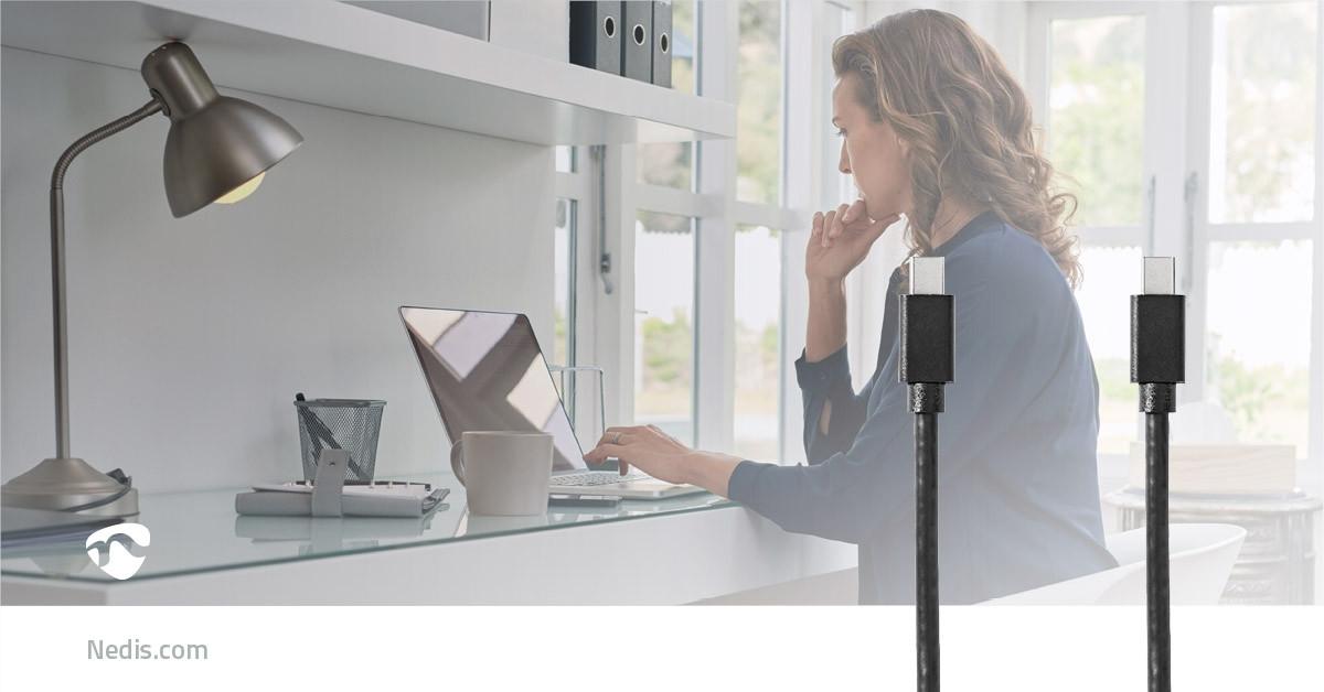 Nedis  Cavo Mini DisplayPort | DisplayPort 1.4 | Mini DisplayPort Hane | Mini DisplayPort Hane | 48 Gbps | Nickelplaterad | 2,00 m | Rotondo | PVC | Svart | Blister 