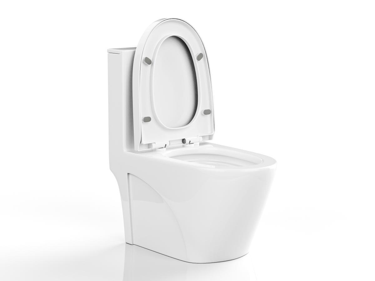 Vente-unique WC à poser blanc en céramique - Evacuation verticale - NAGILAM  