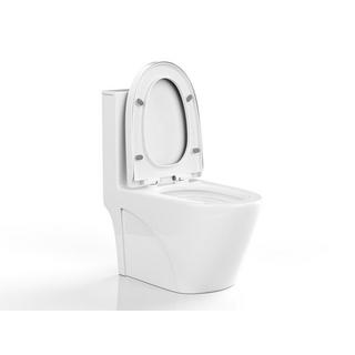 Vente-unique WC à poser blanc en céramique - Evacuation verticale - NAGILAM  