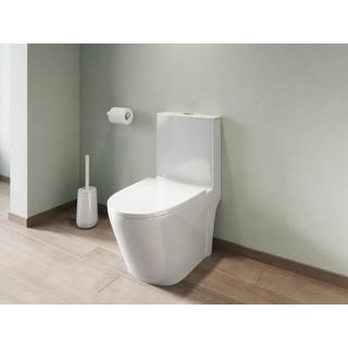 Vente-unique WC à poser blanc en céramique - Evacuation verticale - NAGILAM  