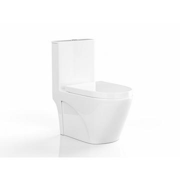 WC à poser blanc en céramique - Evacuation verticale - NAGILAM