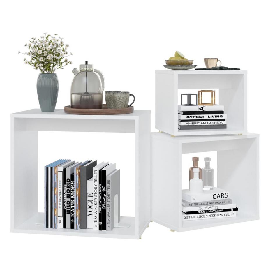 VidaXL Table gigogne bois d'ingénierie  