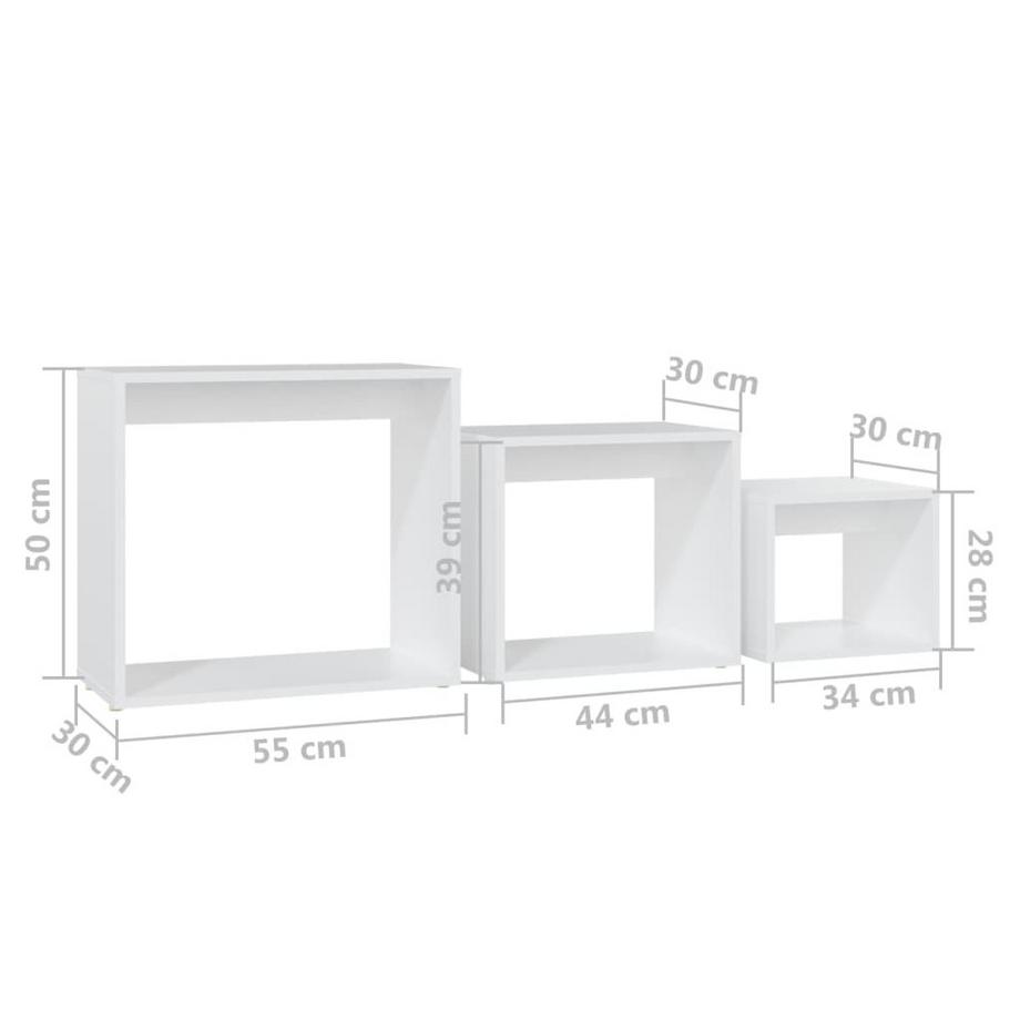 VidaXL Table gigogne bois d'ingénierie  