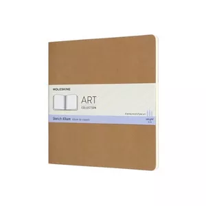 MOLESKINE Skizzenalbum Square HC 19x19cm 626796 blanko, packpapierbraun