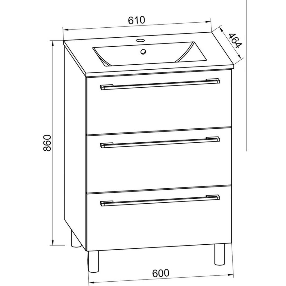 VCM 2-tlg.  Badmöbel Set  