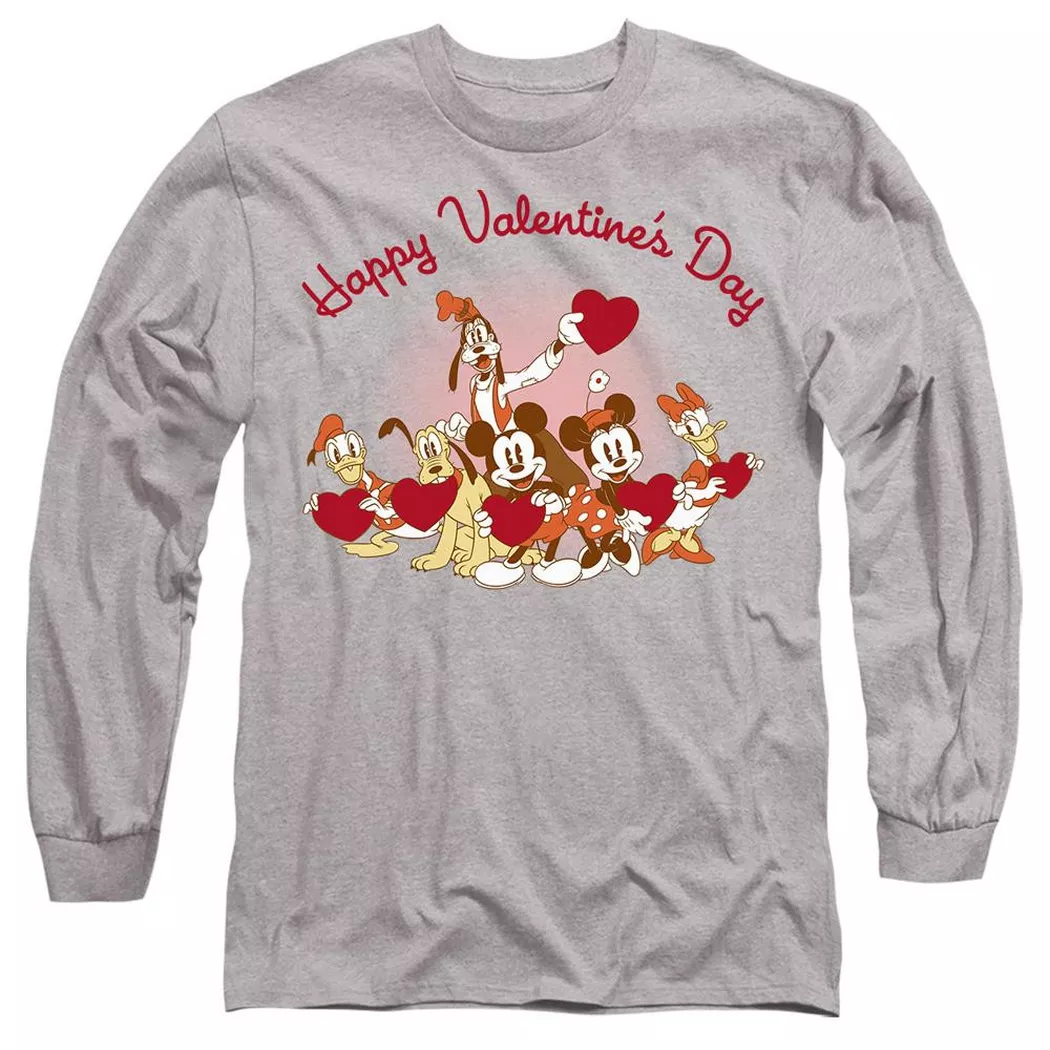 MICKEY MOUSE - Happy TShirt Valentinstag, für Damen, Spacegrau, Größe XXL