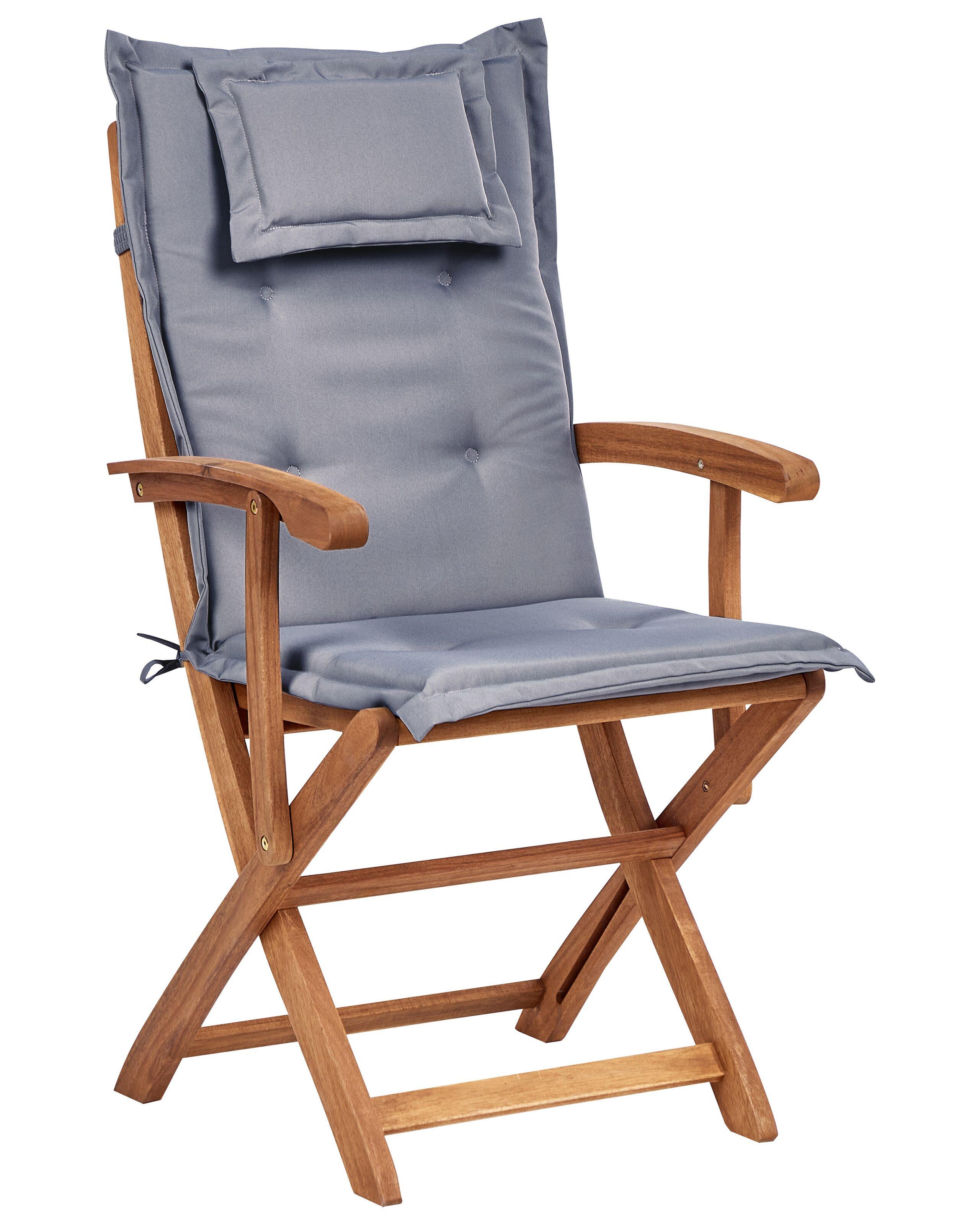 Beliani Lot de 2 chaises en Acacia Traditionnel MAUI II  