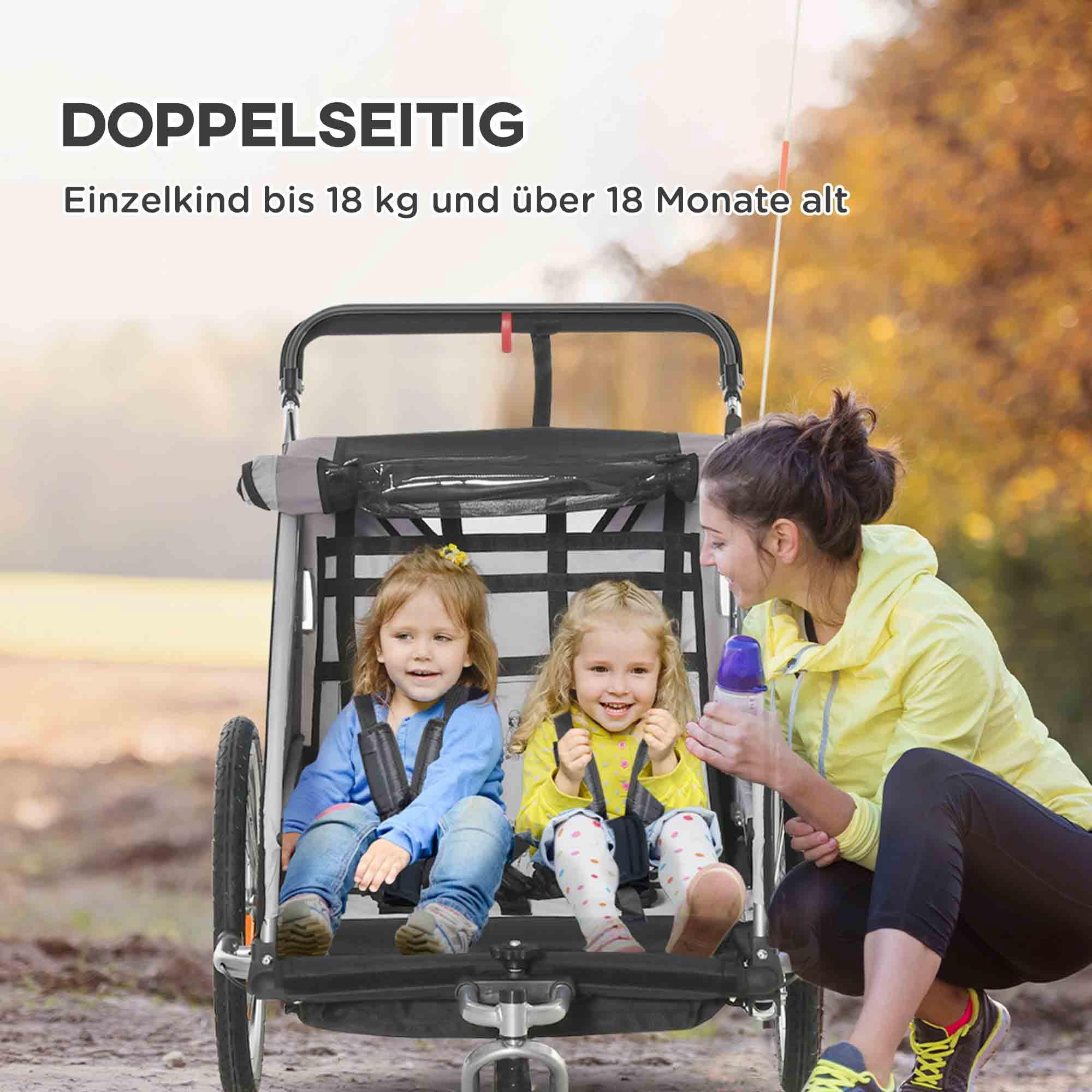 HOMCOM  Kinderfahrradanhänger 