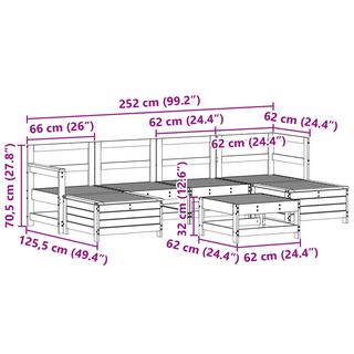 VidaXL Garten sofagarnitur kiefernholz  
