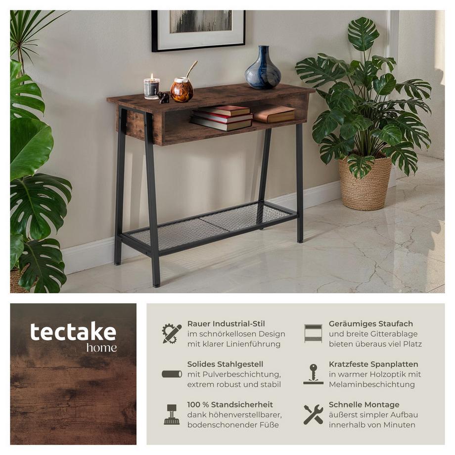 Tectake Tavolo console Tralee stile industriale  