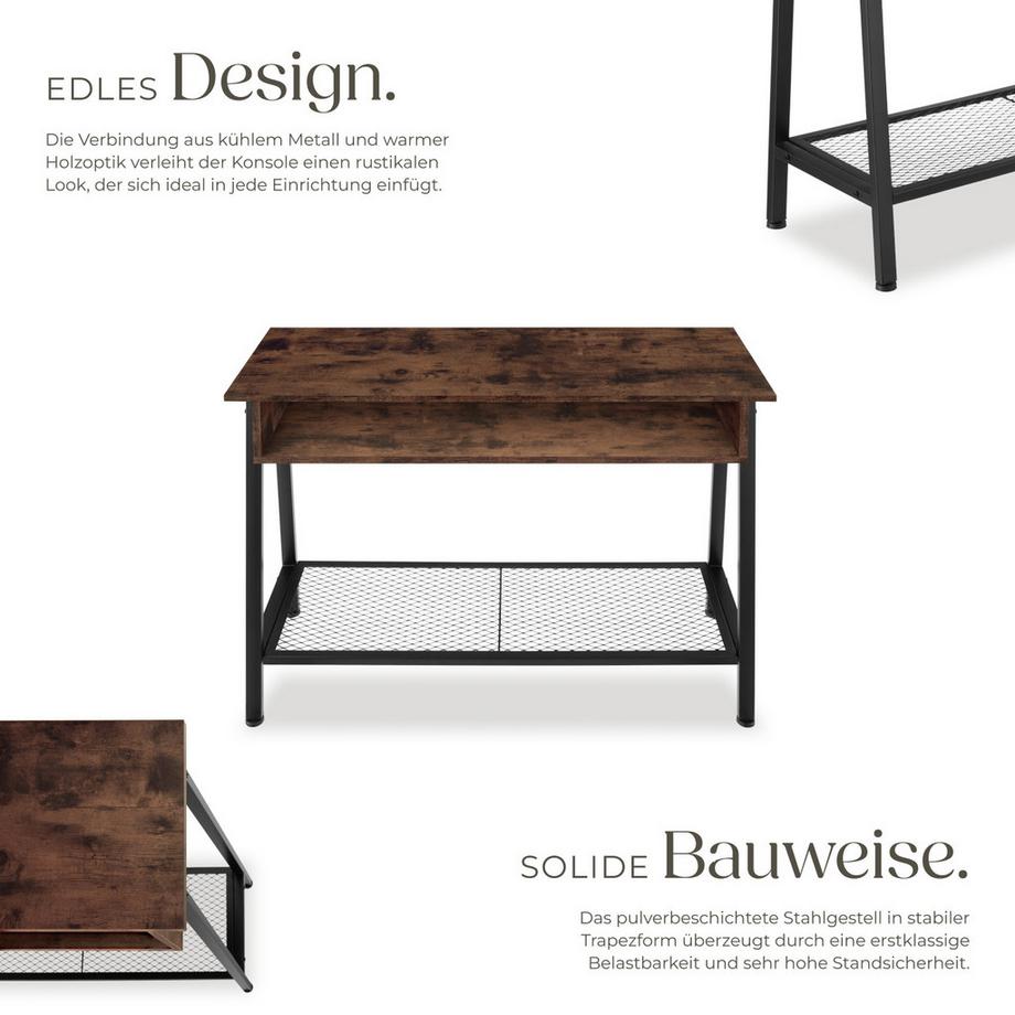 Tectake Tavolo console Tralee stile industriale  