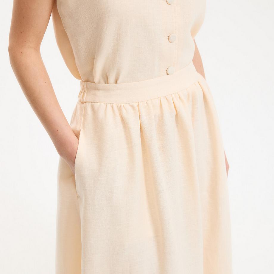 La Redoute Collections Gonna lunga svasata in lino  
