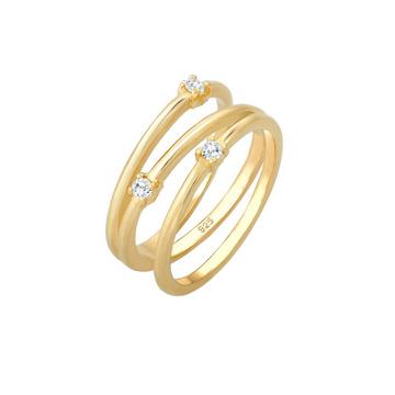 Bague Wickelring Filigran Zirkonia Trend 925 Silber