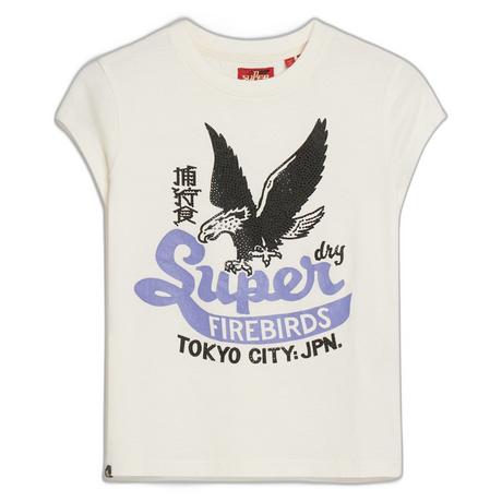 Superdry  t-shirt fantaisie à ancherons et otif affiches 