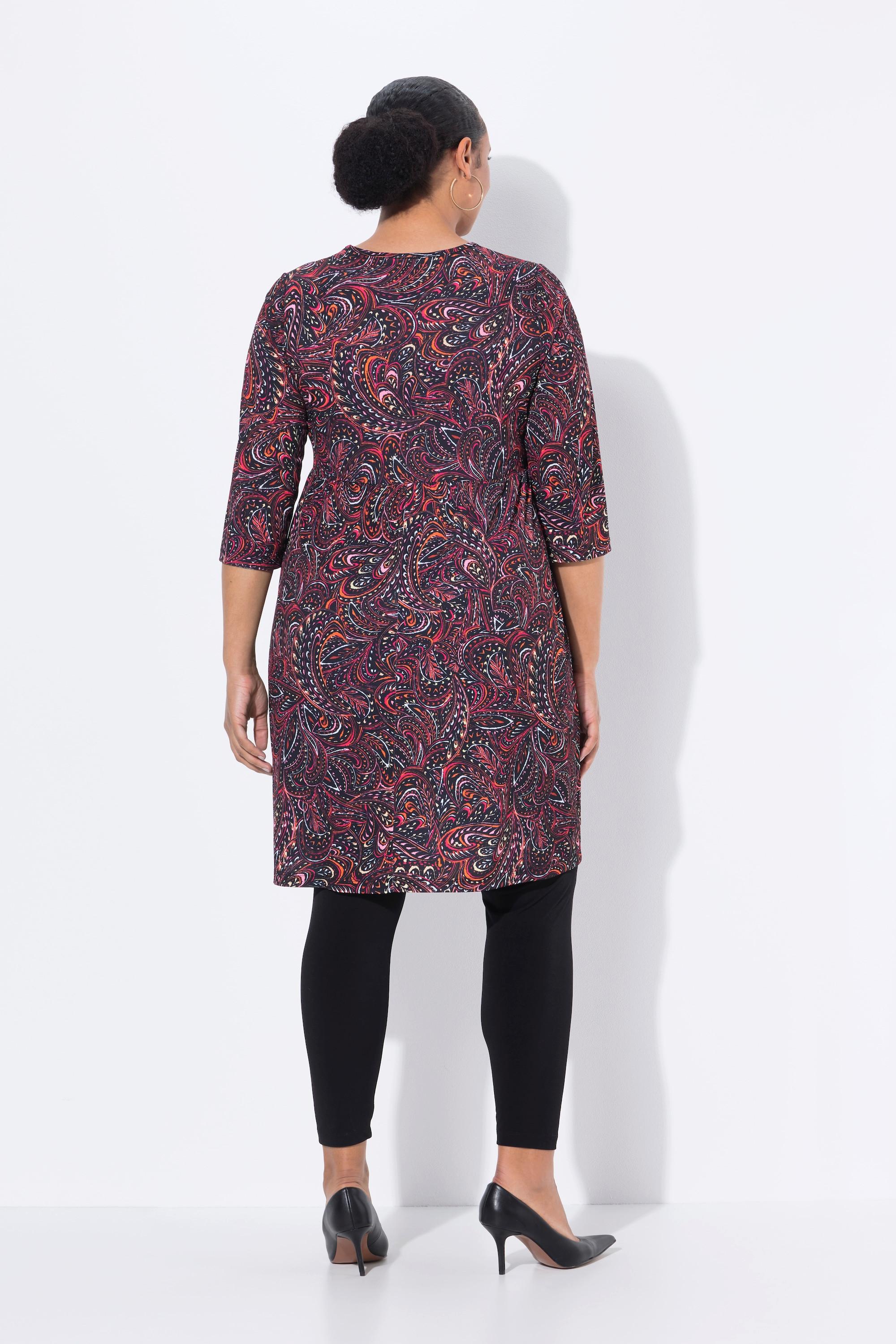Ulla Popken Longshirt Paisley Linea ad A Maniche 3/4  